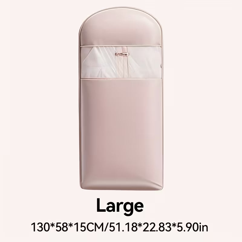 3-Size Pink And Beige Compression Hanging Storage Bags